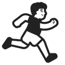 Free Corriendo Mirando Hacia La Derecha Icono
