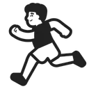 Free Corriendo Alto Contraste Icono