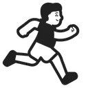 Free Corriendo Mirando Hacia La Derecha Icono