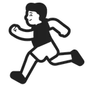 Free Corriendo Alto Contraste Icono