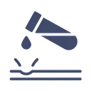 Free Corrosive Chemical Reaction Test Tube Icon