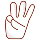 Free Counting Sign Counting Hand Hand Gesture Icon