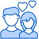 Free Couples Love Heart Icon