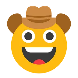 Free Cowboy Hat Face Emoji Icon