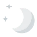 Free Crema De Noche Luna Estrellas Icono