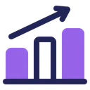 Free Crescente Grafico Barra Ícone