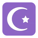 Free And Crescent Flat Icon