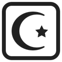 Free And Crescent High Icon