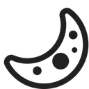Free Moon High Contrast Icon