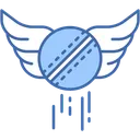 Free Cricket Ball Wings Flying Icon