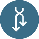 Free Cross Reverse Connection Icon