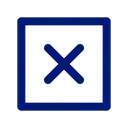 Free Outline Cross Square Icon