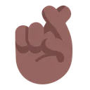 Free Fingers Flat Medium Dark Icon