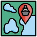 Free Cruise Location Ship Location Sea Map Icon