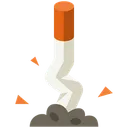 Free Crushed Cigarette Crushed Broken Icon