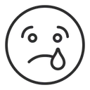 Free Crying Face  Icon