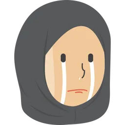 Free Crying Hijab Girl  Icon