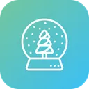 Free Crystalball Snowfall Gift Icon