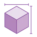 Free Cube Dimension Height Icon