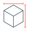 Free Cubo Dimension Altura Icono