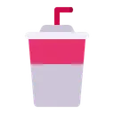 Free With Straw Flat Icon