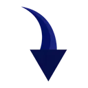 Free Curved Down Arrow Way Icon