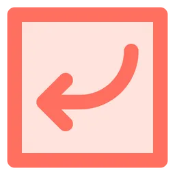 Free Curved down left arrow  Icon