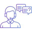 Free Customer Representative Helpline Hotline Icon