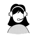 Free Black Half Tone Customer Service Illustration Customer Service Customer Support Icon