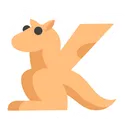Free Cute Alphabet K Animal  Icon