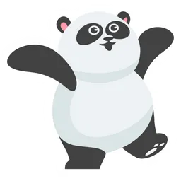 Free Cute Happy Panda  Icon