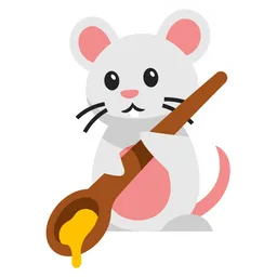 Free Cute Mouse Bring Spoon  Icon