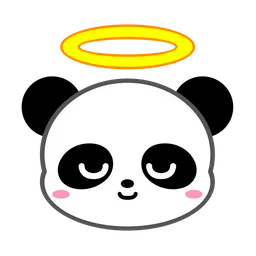 Free Panda Angel Emoji Icon