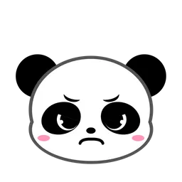 Free Cute Panda Angry Evil Emoji Icon