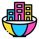 Free Cyber building  Icon