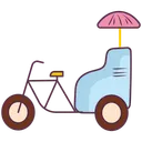 Free Cycle Rickshaw  Icon