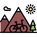 Free Cycle Way Mountain Way Icon
