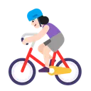 Free Biking Flat Light Icon