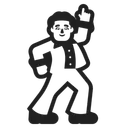 Free Dancing High Contrast Icon