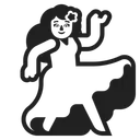 Free Dancing High Contrast Icon