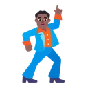 Free Dancing Flat Medium Dark Icon