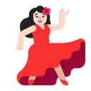 Free Dancing Flat Light Icon