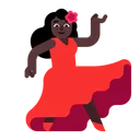 Free Dancing Flat Dark Icon