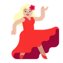 Free Dancing Flat Medium Light Icon