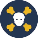Free Dangerous Halloween Human Bones Icon