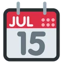 Free Data Calendario Julho Ícone