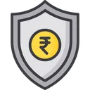 Free Data Security Secure Rupee Rupee Icon