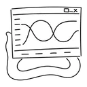 Free White Line Statistic Presentation Illustration Data Statistics Statistical Data Icon