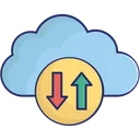 Free Cloud Computing Cloud Data Sync Data Share Icon