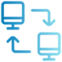 Free Data Transfer Desktop Computer Icon